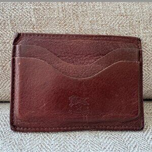 il bisonte Salina Card Case  in leather color caramel